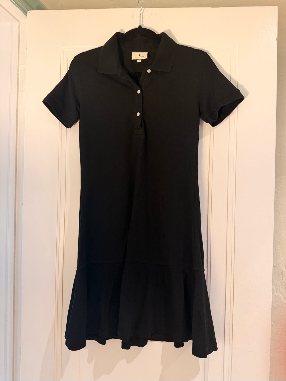 Tuckernuck Black Polo Dress with Flared Hem